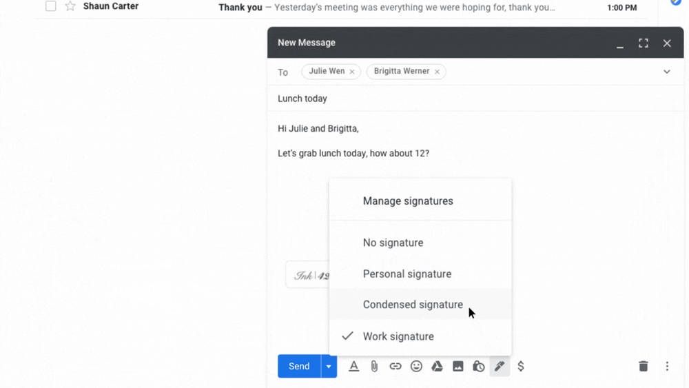 Gmail podpis