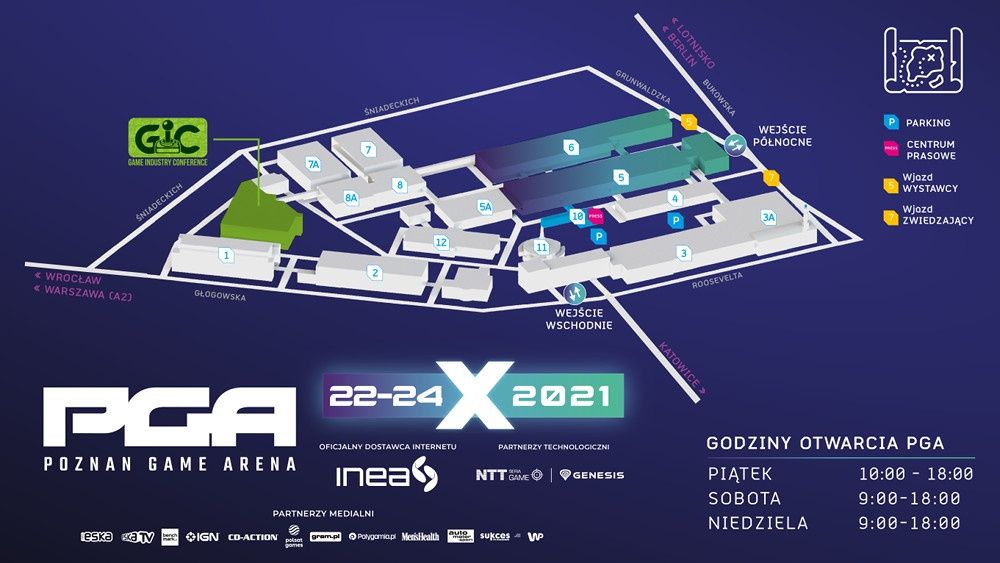 PGA mapa