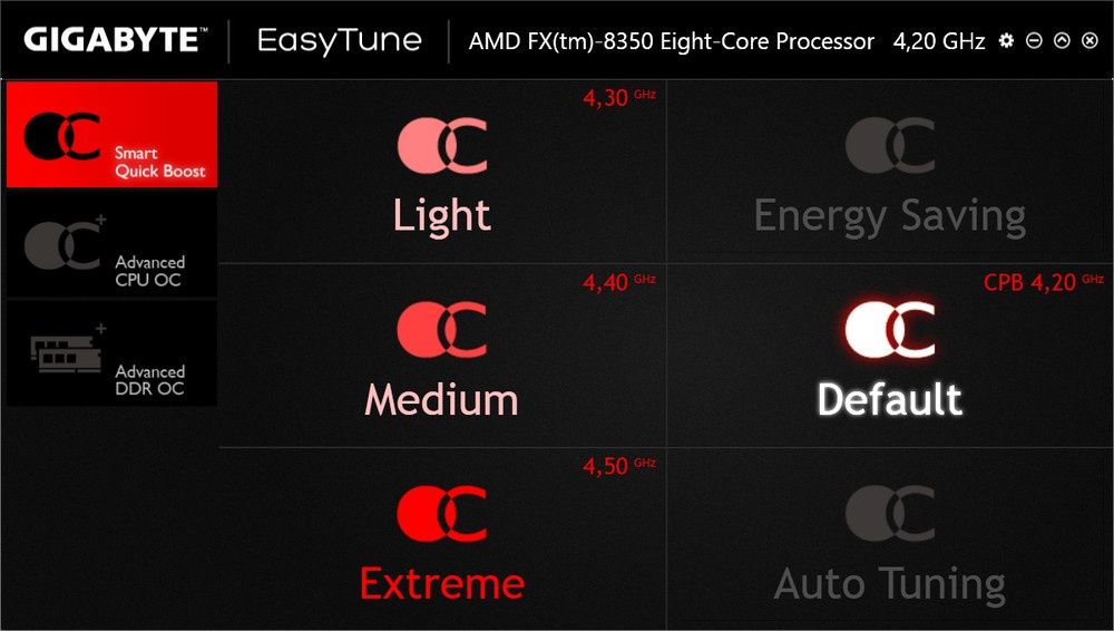 Gigabyte GA-990FX-Gaming - Easy Tune