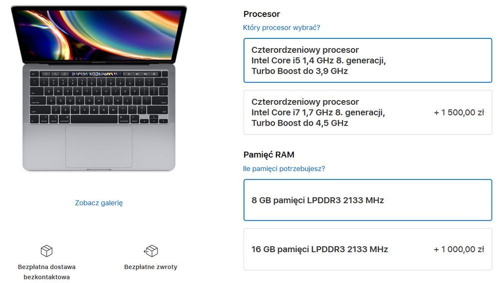 Apple MacBook Pro 13 - modernizacja pamięci RAM