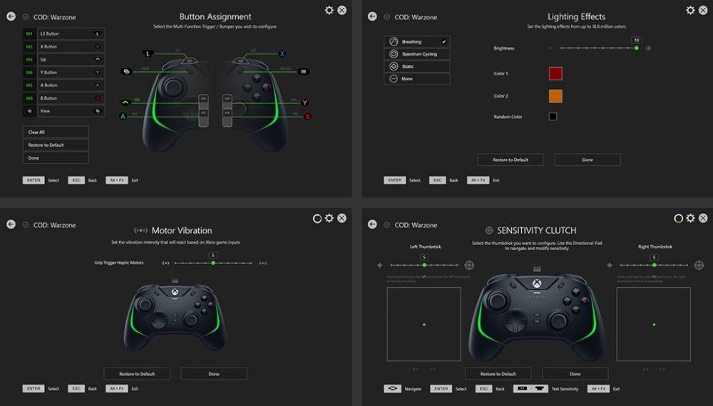 Razer Wolverine V2 Chroma app