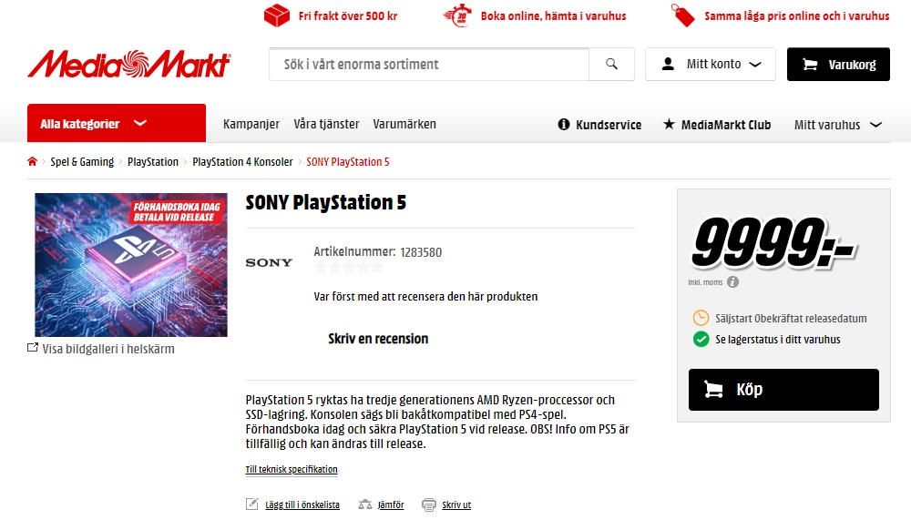 PlayStation 5 MediaMarkt
