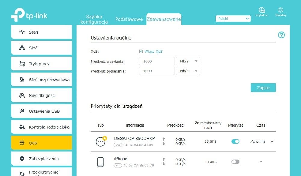 TP-Link Konfiguracja Zaawansowana