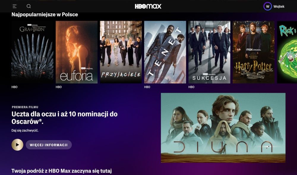 HBO Max ekran
