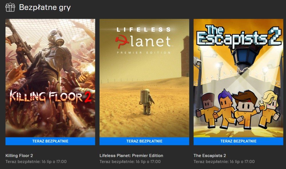 Epic Games Store darmowe gry