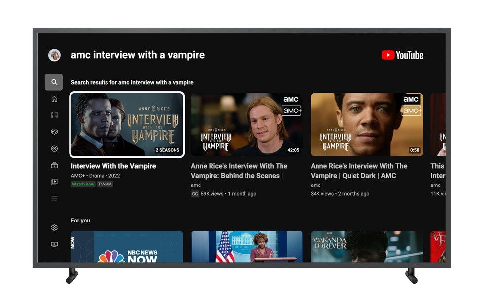 YouTube Primetime Channels UI