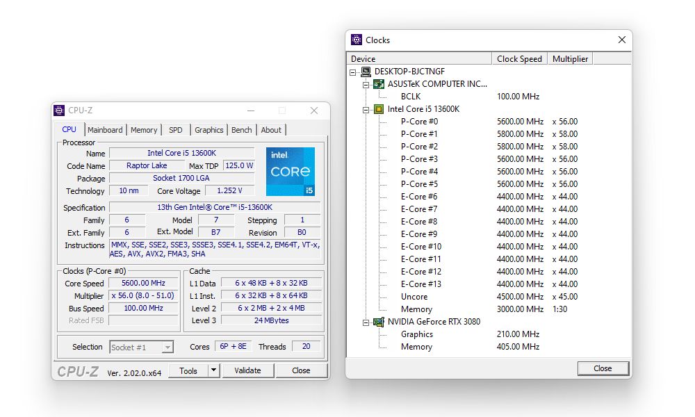 Intel Core i5-13600K - podkręcanie procesora
