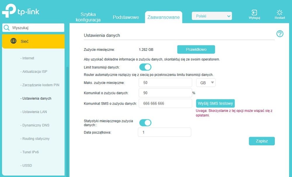 TP-Link0Archer MR600 - Zaawansowana konfiguracja