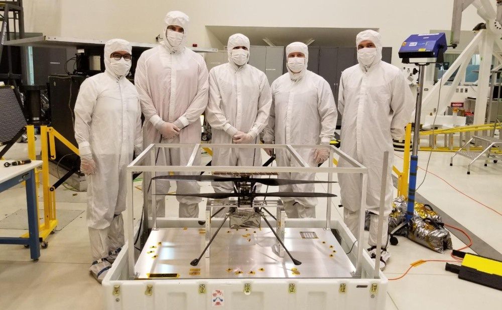 Helikopter Mars 2020 czystość