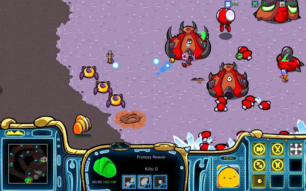 StarCraft: Cartooned screen