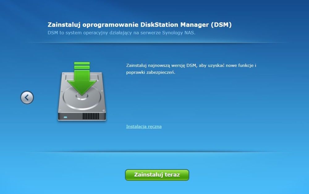 Synology DS1621xs+ - Konfiguracja etap 2