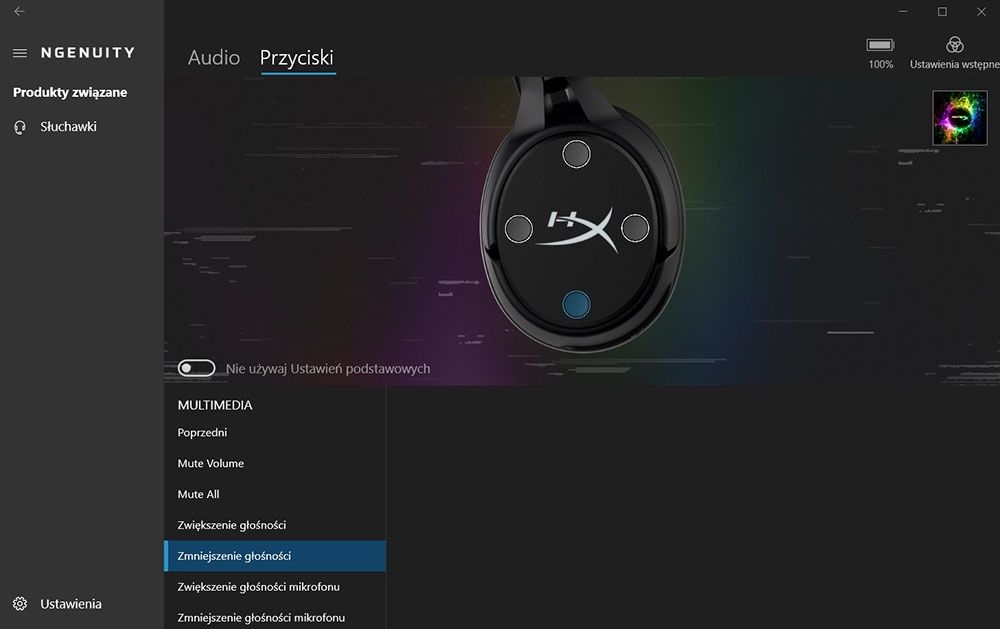HyperX Cloud Flight S - aplikacja na komputer