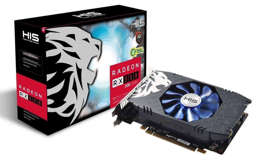 HIS Radeon RX 550 Green iCooler OC 2GB