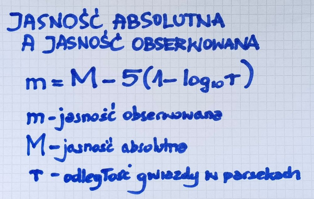 jasnosc absolutna i obserwowana