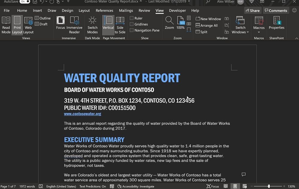 Office 2021 dark mode