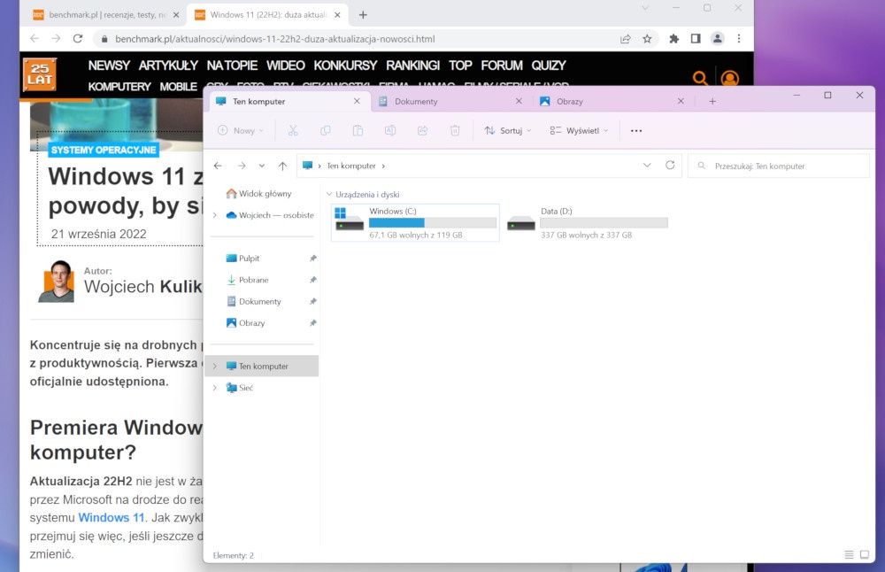 Windows 11 karty jasny