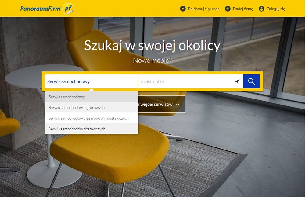 Nowa strona główna Panorma Firm