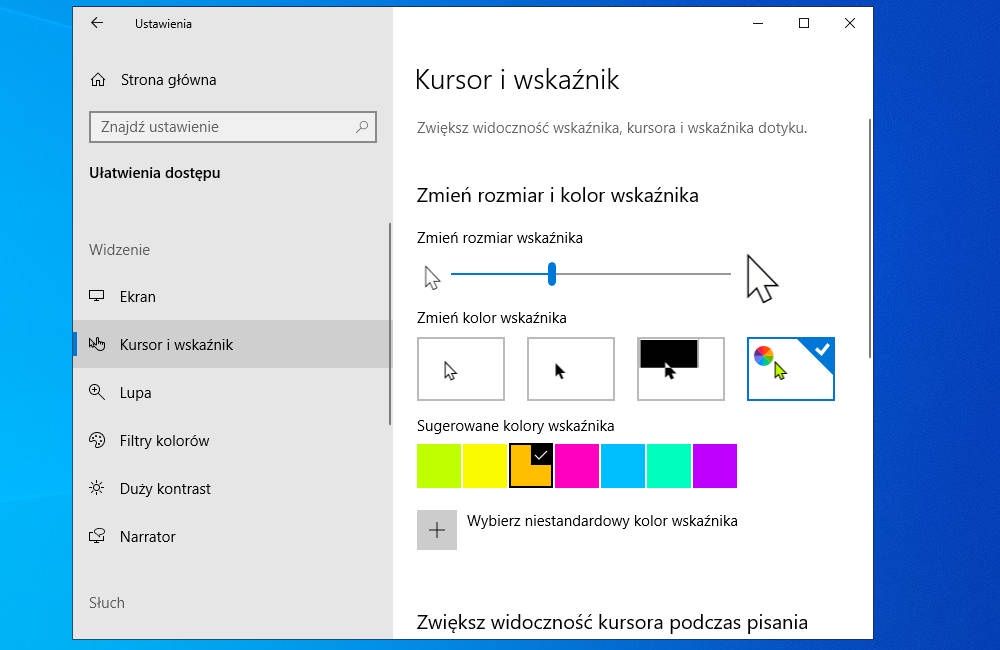 Windows 10 wskaźnik