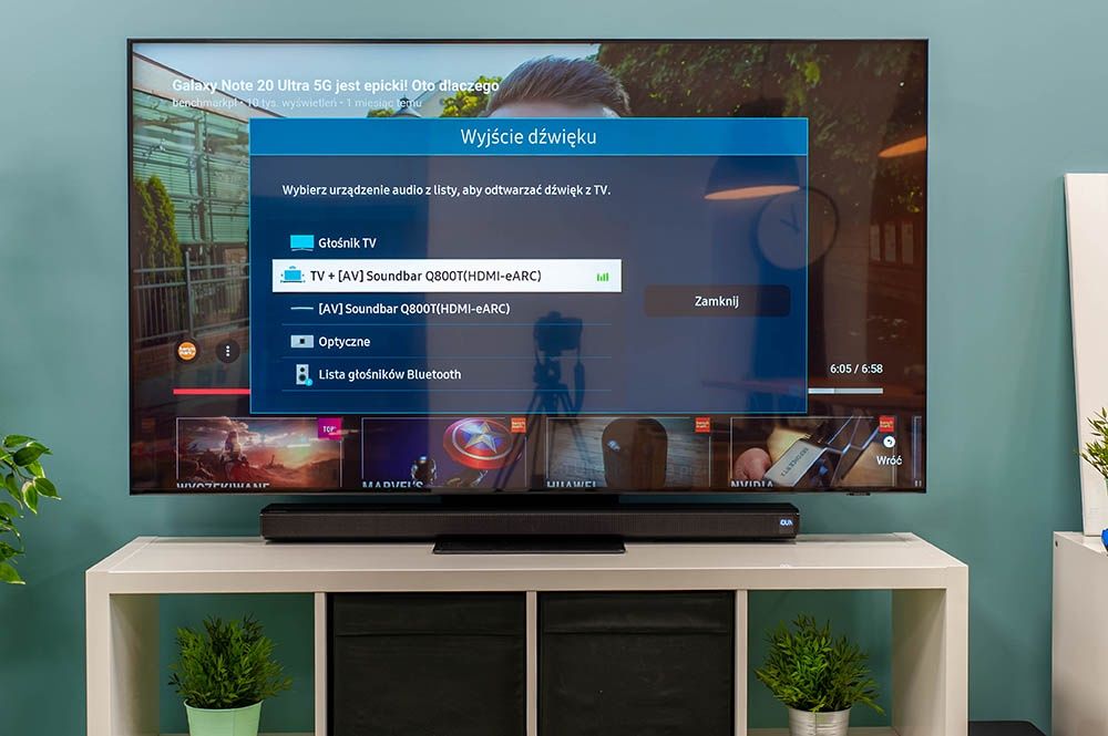 Samsung Q800T Soundbar - HDMI eARC - Q-Symphony