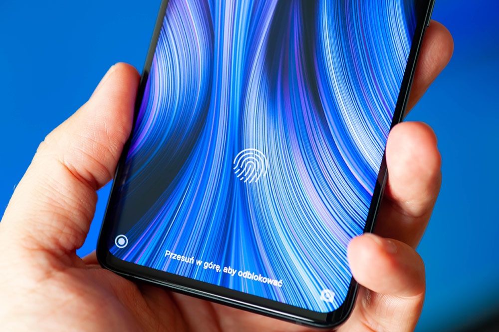 Mi Note 10 Lite - czytnik linii papilarnych w ekranie