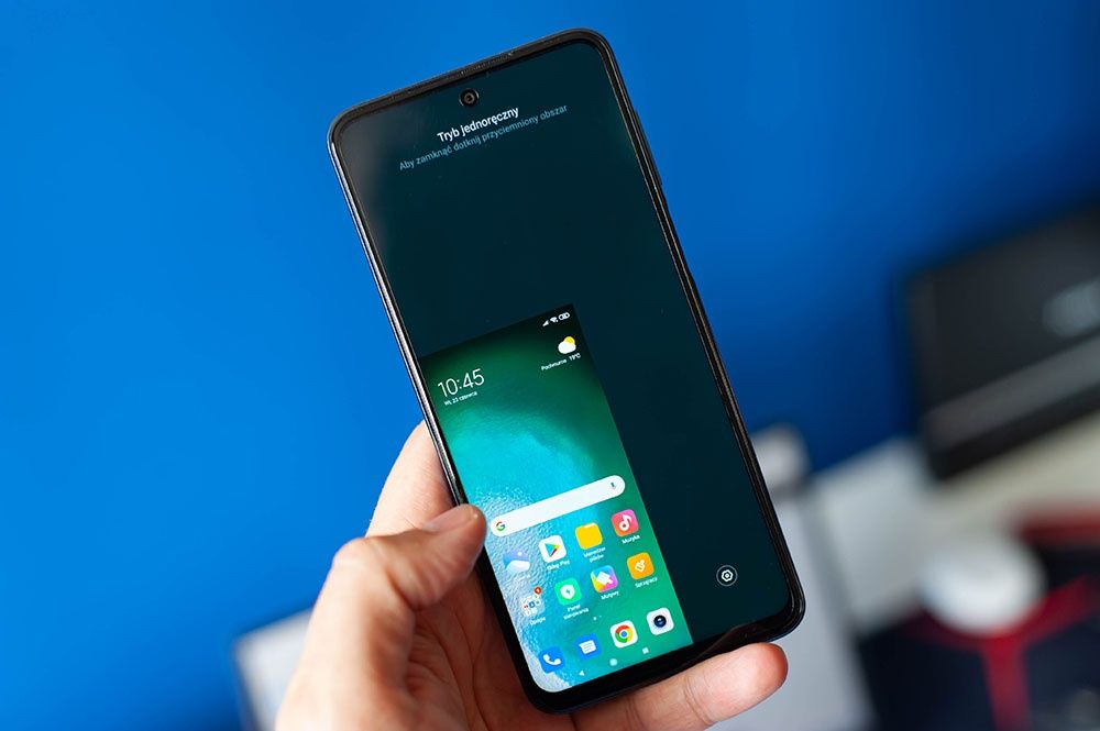 Redmi Note 9 Pro - łatwa obsługa dotykowa jedną ręką