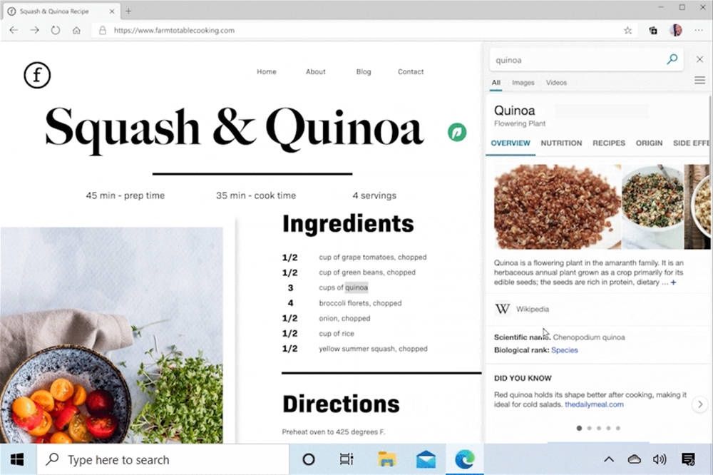 Edge sidebar