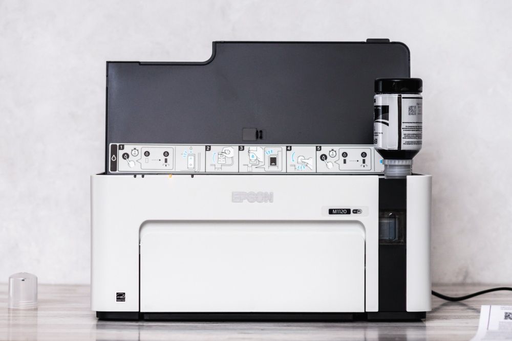 Epson M1120 nalewanie tuszu