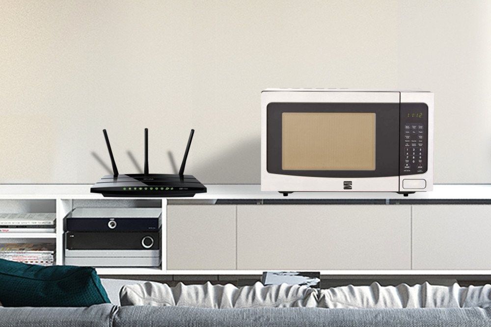 Router nie dogada się z mikrofalą