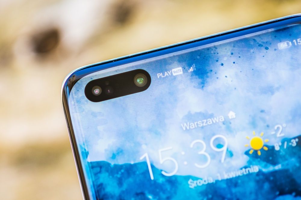 Huawei P40 Pro aparaty na przedniej ściance