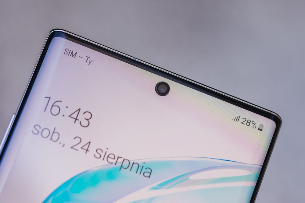 Samsung Galaxy Note 10+ detekcja twarzy