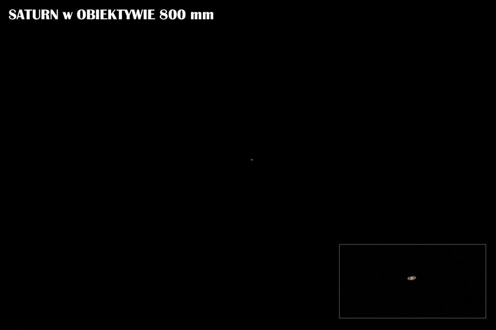 Saturn w obiektywie 800 mm