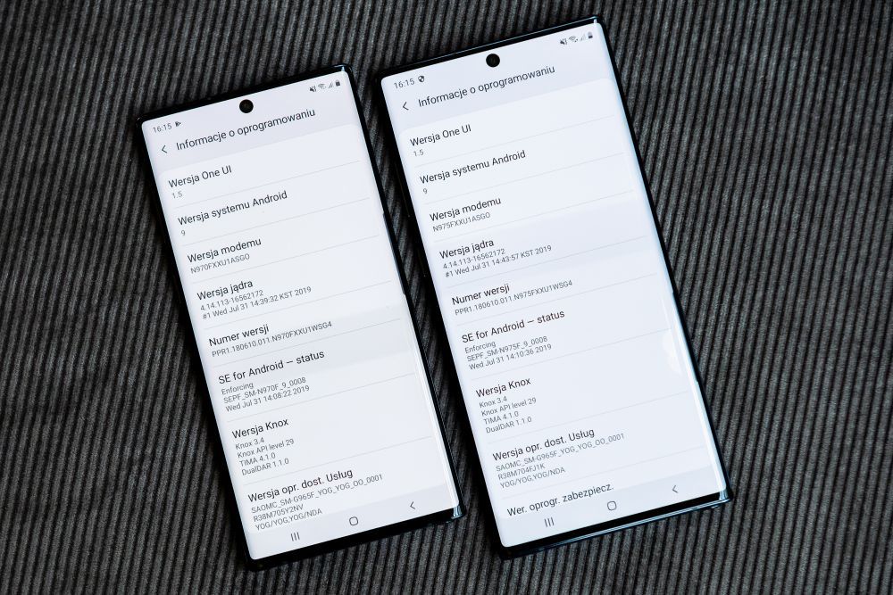 Samsung Galaxy Note 10+ oprogramowanie