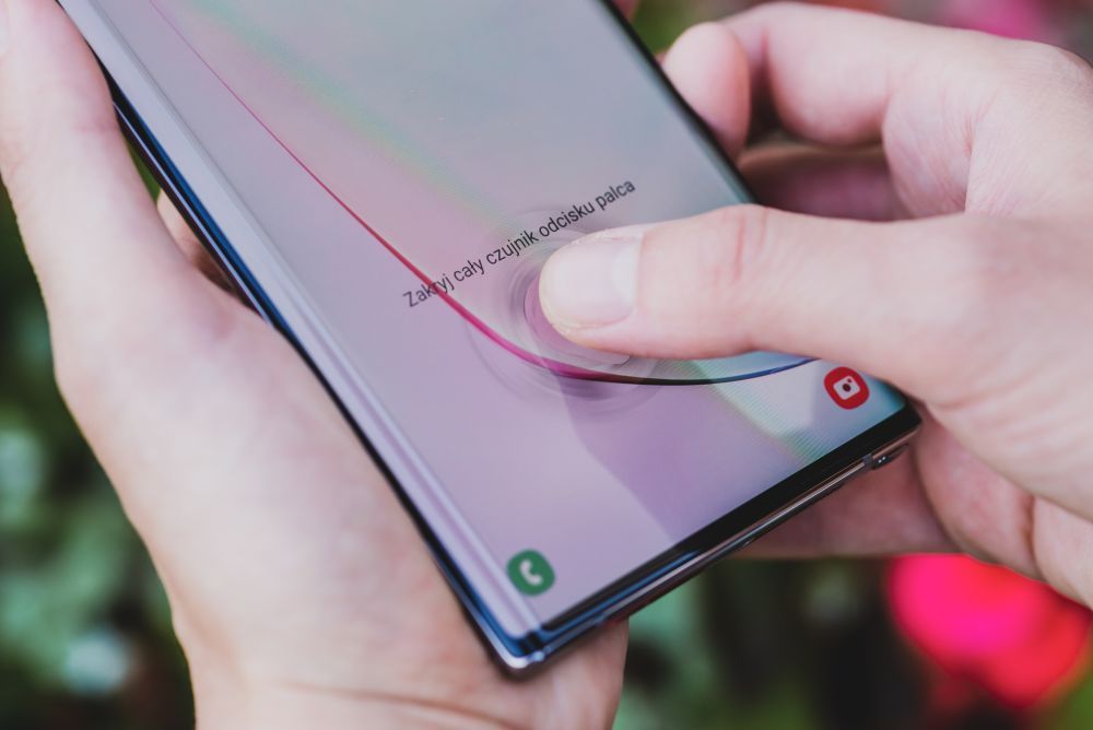 Samsung Galaxy Note 10+ czytnik linii papilarnych