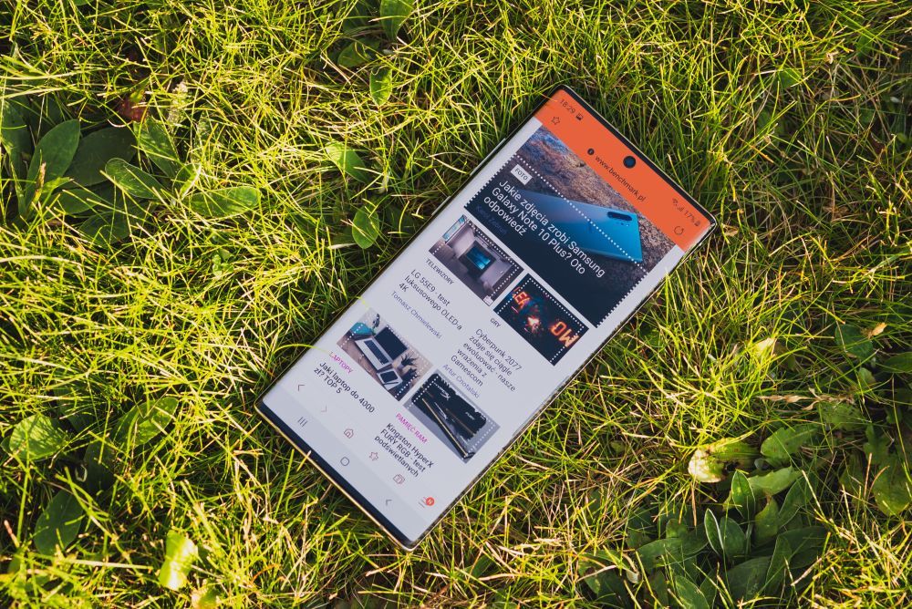 Samsung Galaxy Note 10+ przeglądarka benchmark.pl