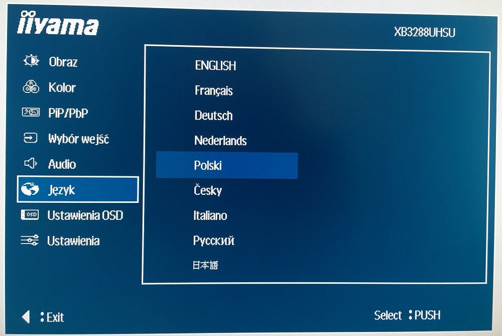 Iiyama XB3288UHSU - OSD