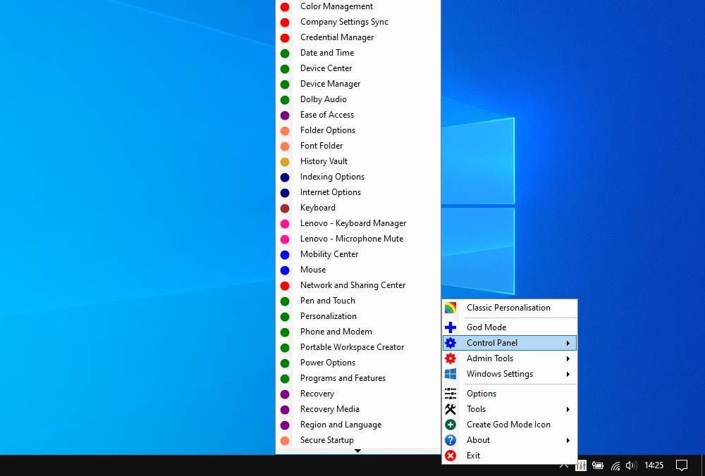 Win10 All Settings menu