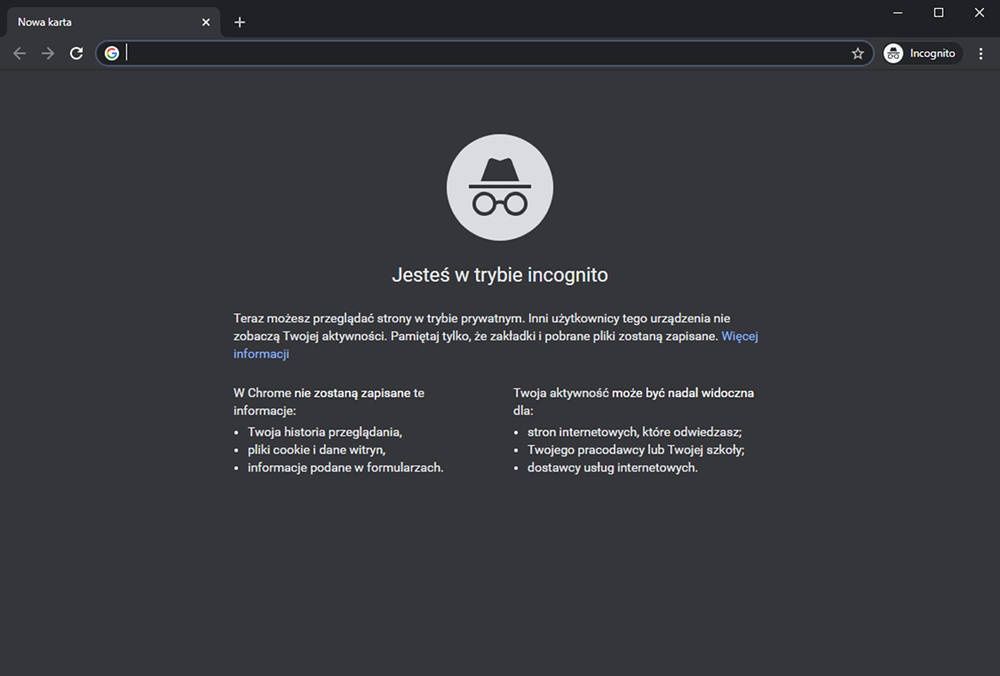 Chrome incognito