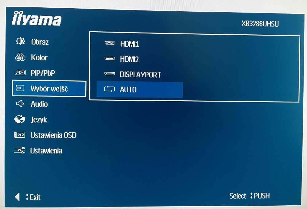 Iiyama XB3288UHSU - OSD