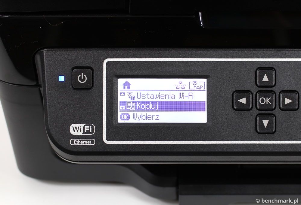 Epson L565 panel sterowania
