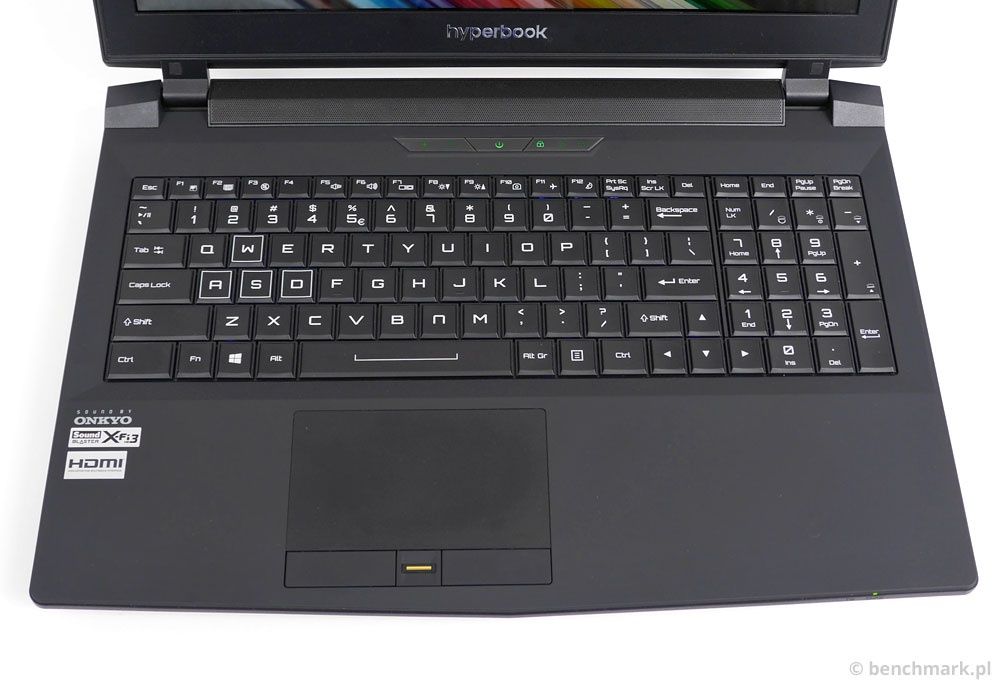 Hyperbook X15 panel roboczy