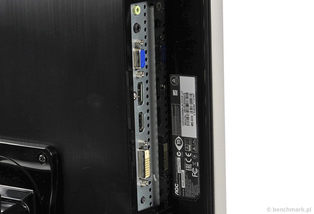 AOC U3477PQU złącza wideo