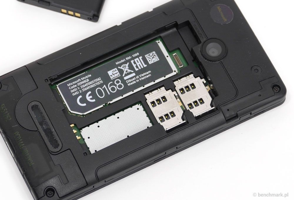 Nokia Lumia 435 sloty sim