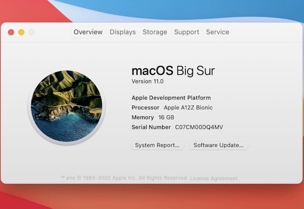 MacOS 11 Big Sur
