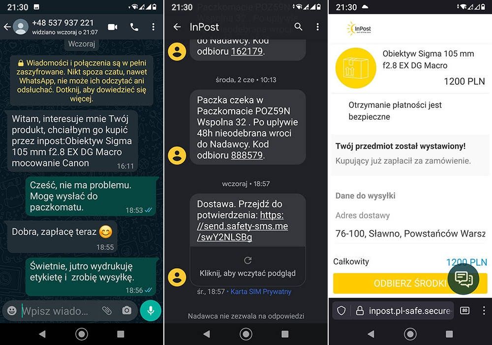 OLX InPost oszustwo