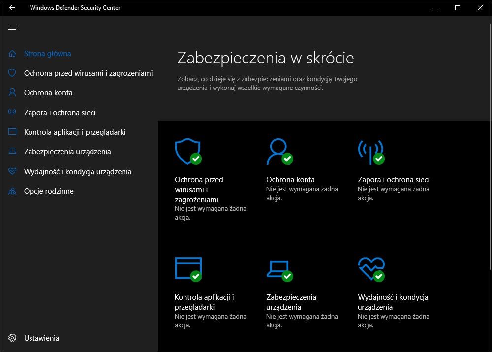 Windows Defender screen