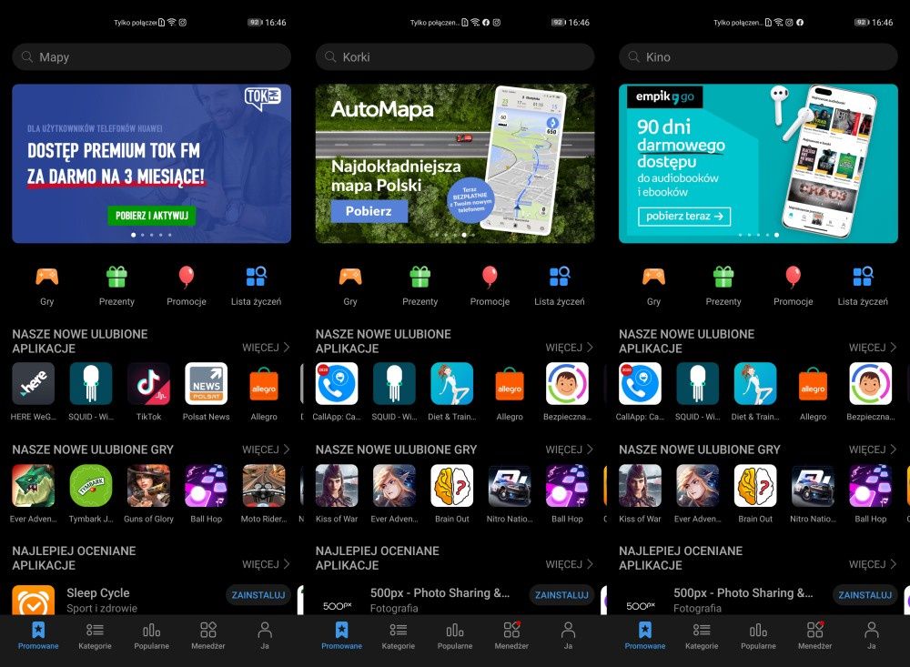 Huawei AppGallery oferty