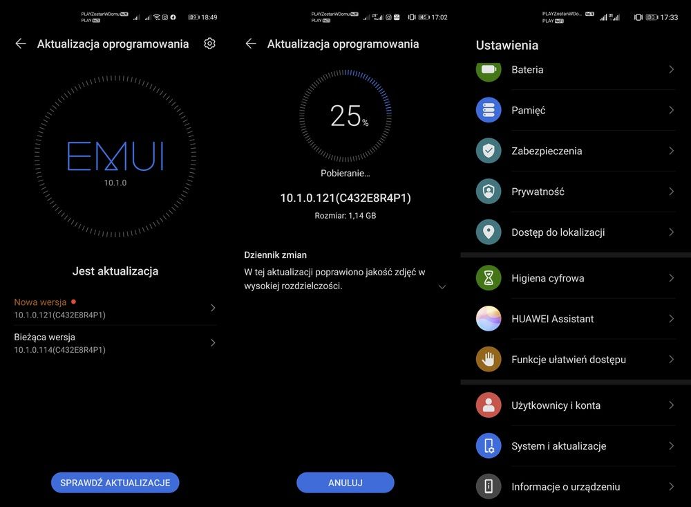 Huawei P40 Pro aktualizacja oprogramowania