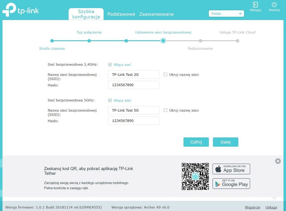 TP-Link Szybka Konfiguracja