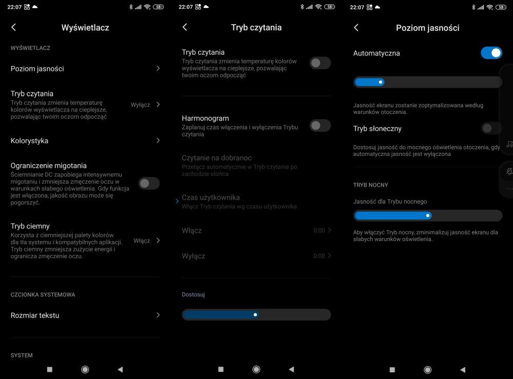 Poco F2 Pro wyświetlacz opcje