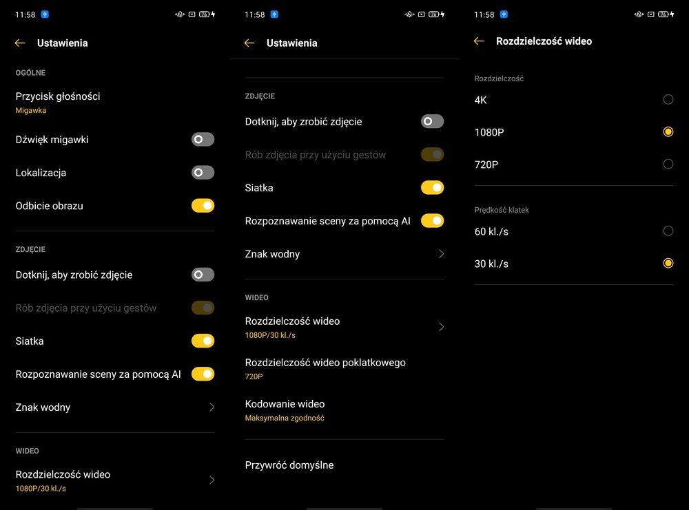 OPPO aparat stabilność